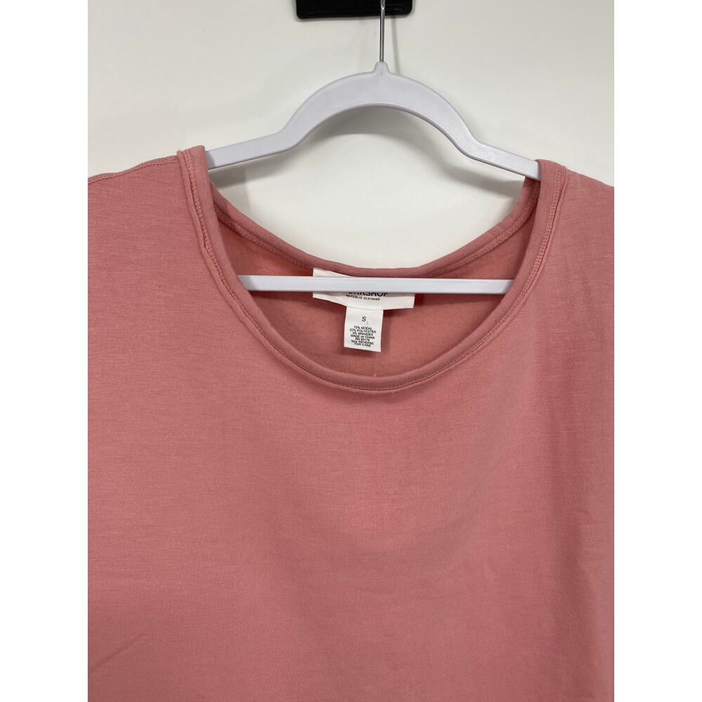 Workshop Womens Pink Soft Short Sleeve Shirt Blouse Top NEW Size Small - Picture 3 of 10